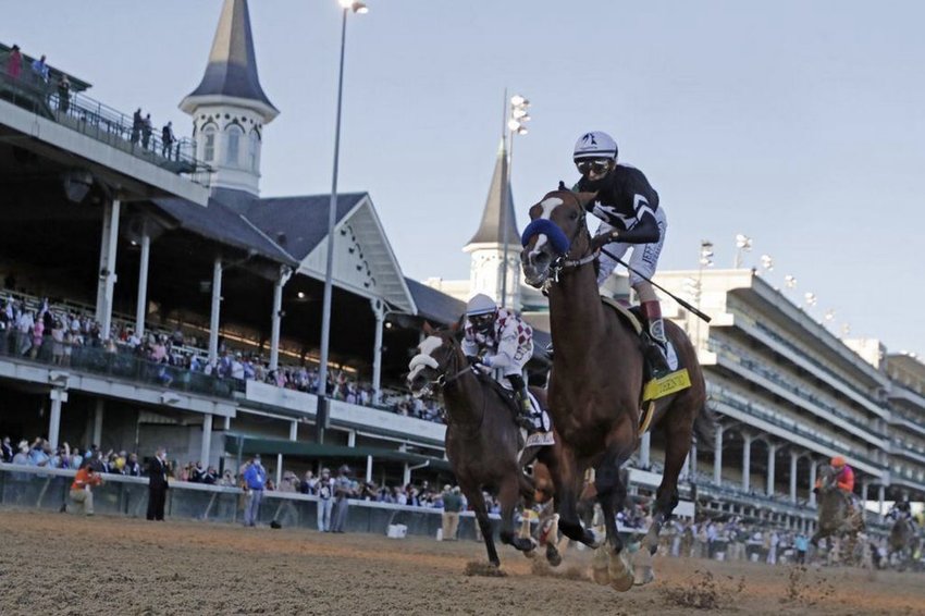 Authentic, owned in part by several Nantucket summer residents, winning the 146th running of the Kentucky Derby in early September.