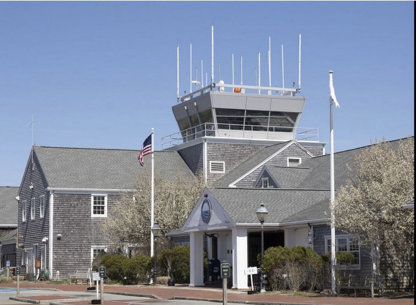The control tower at Nantucket Memorial Airport.