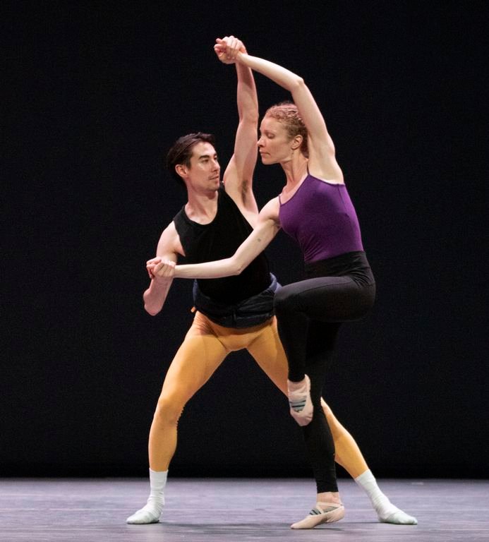 Dancers Daniel Applebaum and Lauren King rehearse Chorus and Cavalcade for Nantucket Dance Festival Tuesday afternoon, choreography by Austin Goodwin and music by Christian Frederickson. The piece premiered two years ago at Nantucket's Dance Festival.