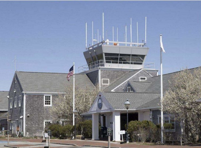 The control tower at Nantucket Memorial Airport.