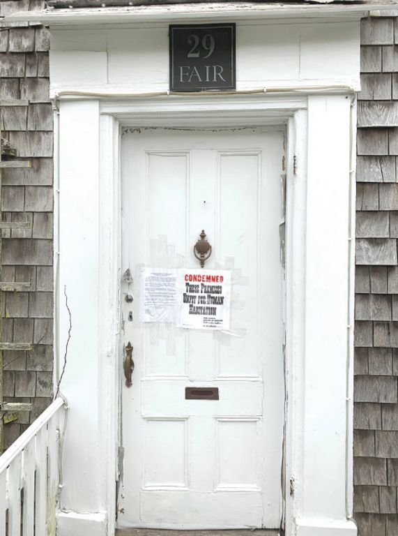The historic building at 29 Fair St. was condemned last week.