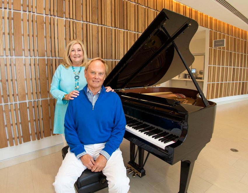 Bruce and Marilou Sanford honored their daughter Ashley, who died in 2017 at 33, with the gift of music to Nantucket Cottage Hospital with this Steinway player piano.