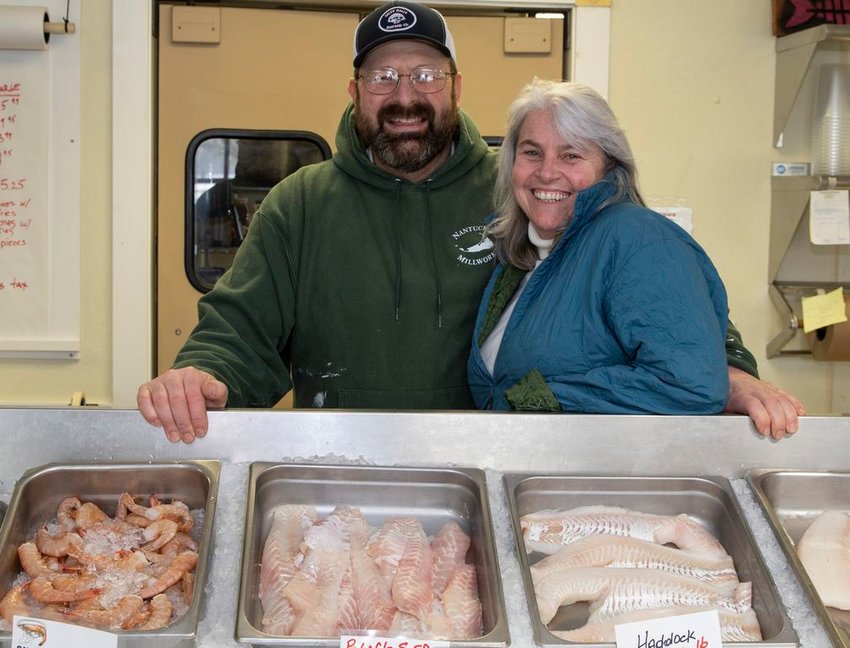 Jeff Henderson and Joan Skar, the new owners of Glidden's Island Seafood on Pleasant Street.