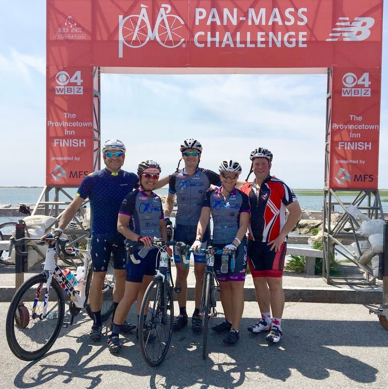 The Troast family training for this year's Pan-Mass, from left, Conrad, David, Criss and Margaret
