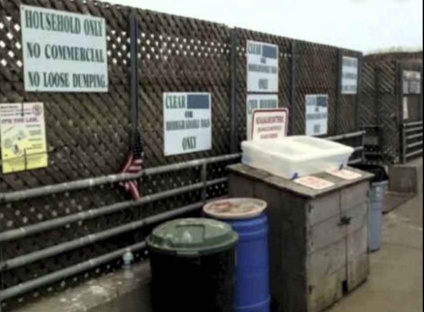 User of Nantucket's landfill are asked to separate their trash into recyclable, non-compostable, and compostable groups.