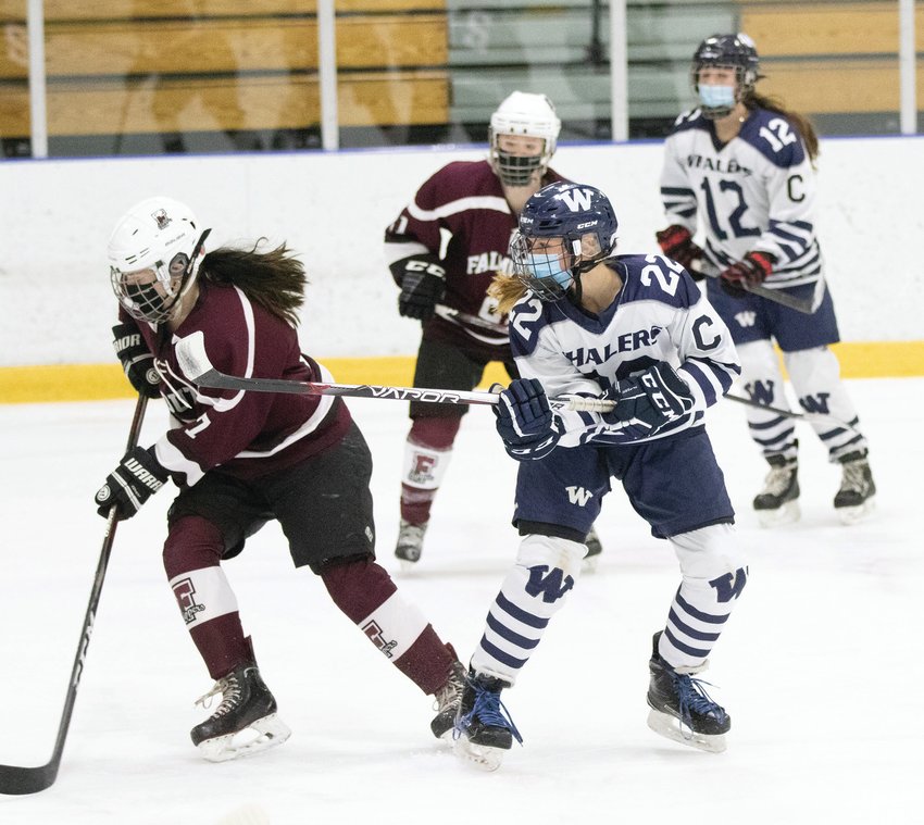 Ruby Dupont rips a shot against Falmouth