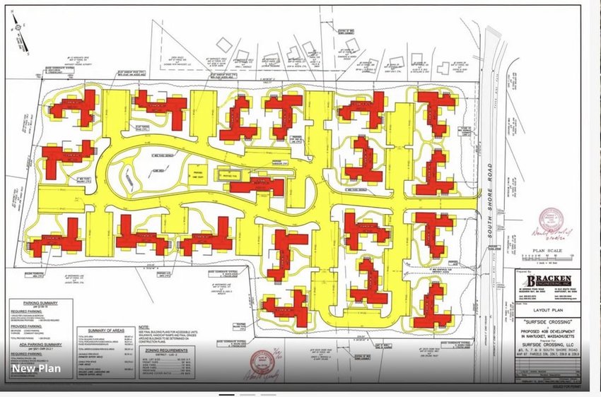 Surfside Crossing's plan for 156 condominium units in 18 buildings off South Shore Road.