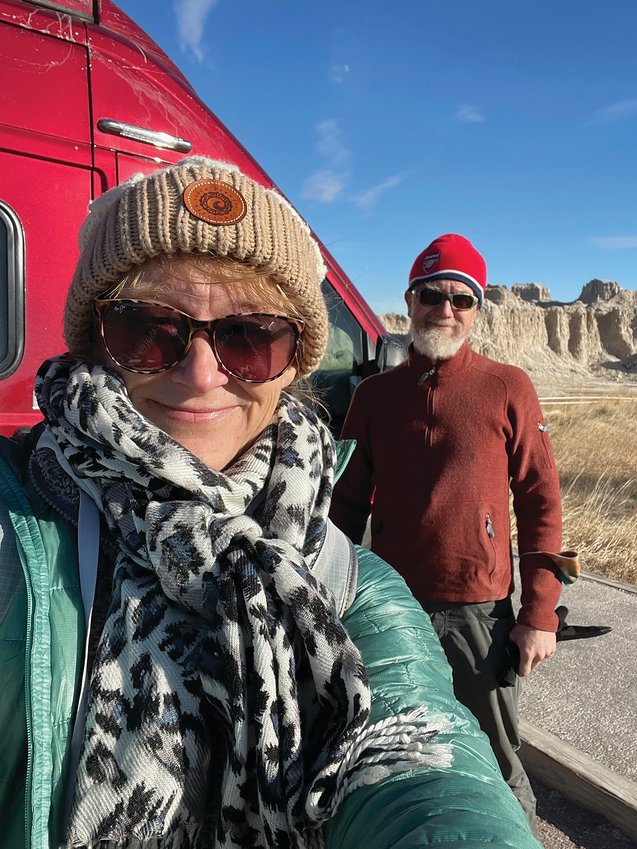 Wendy and Randy Hudson spent part of the winter traveling cross-country in a van.
