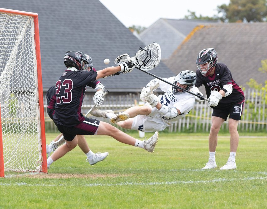 Jack Wilson goes air-borne for a shot against Weston.