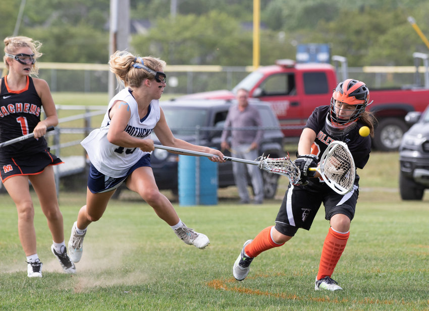 Bailey Lower fires a shot against Middleboro in Monday's Div. 3 South playoff win.