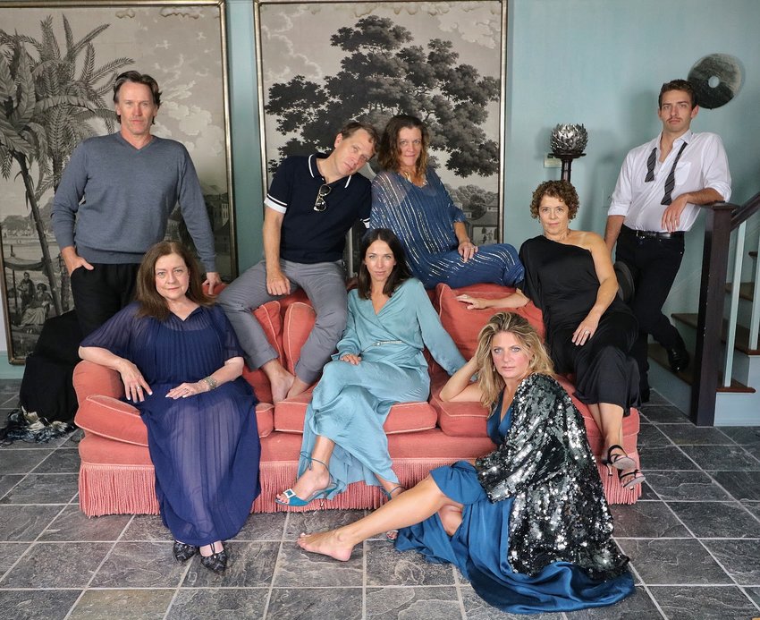 The cast of Theatre Workshop of Nantucket&rsquo;s &ldquo;London Suite,&rdquo; from left, Tim Booth, Cynthia Csabay, Jeremy Webb, Casey Boukus, Mary Seidel, Sarah Fraunfelder, Susan Lucier and James Lindberg.