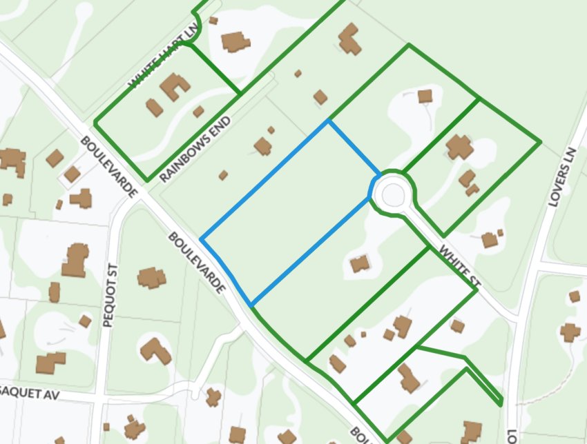 Nantucket's Affordable Housing Trust is buying the vacant White Street lot outlined in blue for $1.2 million.
