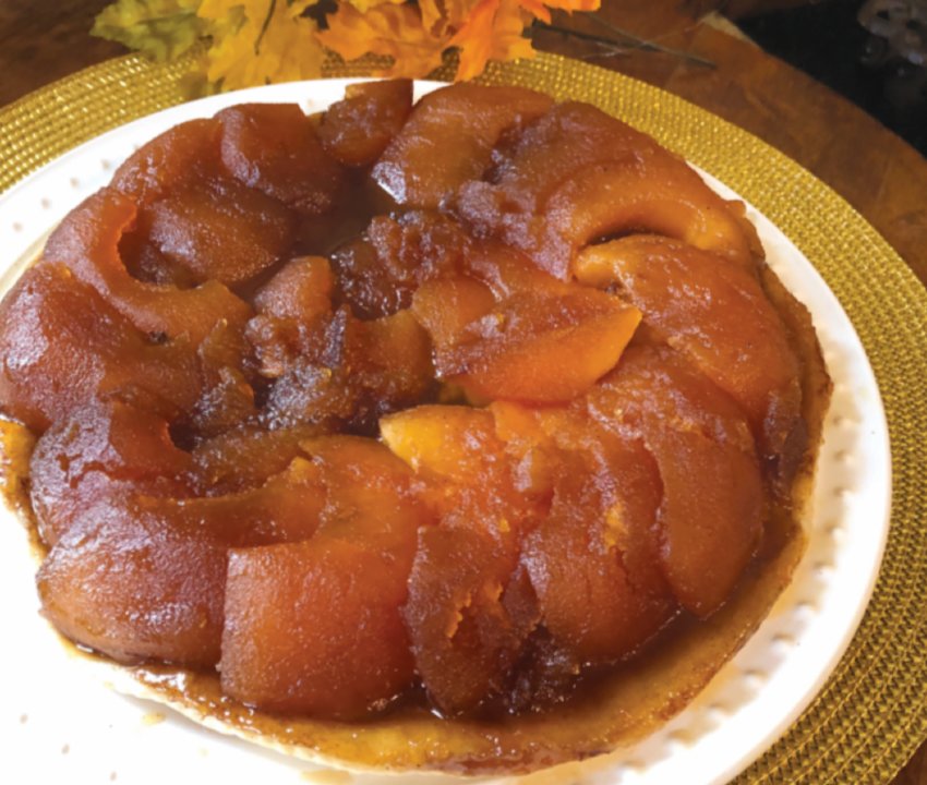 The single crust of a Tarte Tatin requires no crimping and ends up hidden on the bottom of this inverted French dessert.
