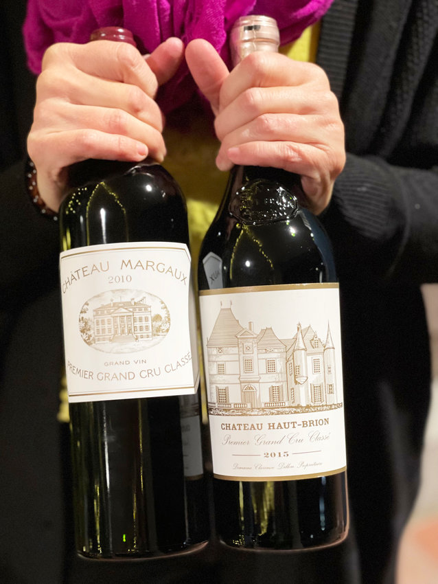 Best of the best: A pair of first-growth Bordeaux, Chateau Margaux and Chateau Haut-Brion.