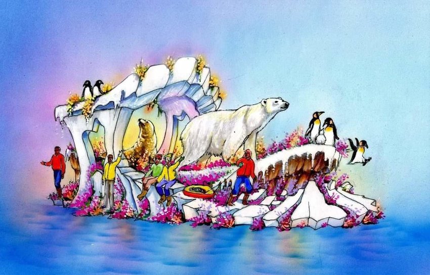 An artist's rendering of &quot;Arctic Dreams,&quot; the Independent Order of Odd Fellows' float in Saturday's Tournament of Roses parade.