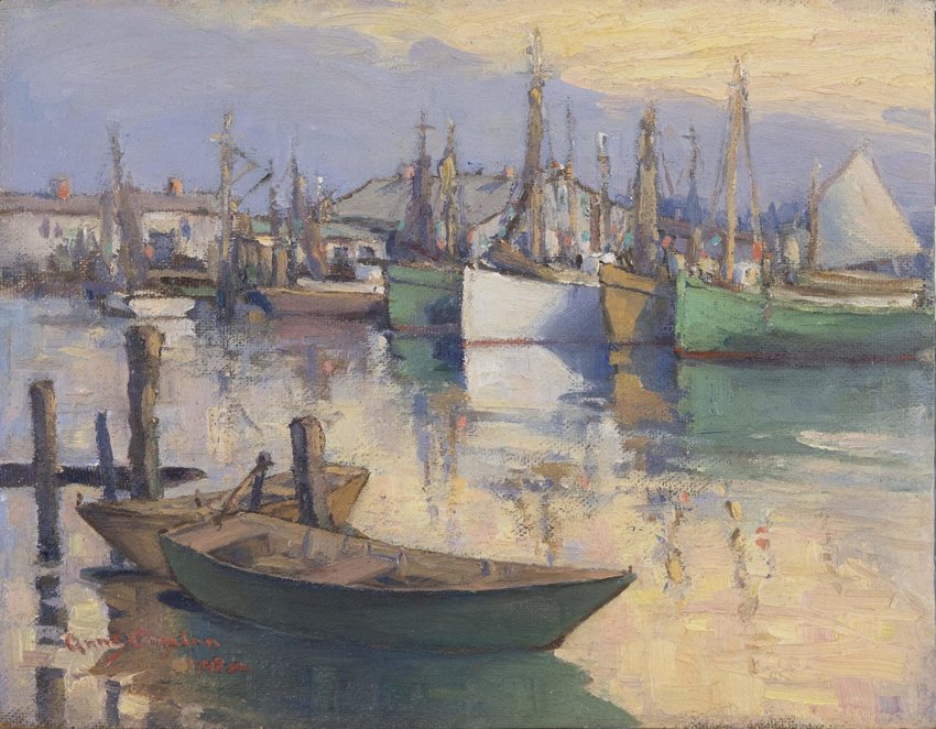 Anne Ramsdell Congdon's &quot;Boats on Killen's Wharf.&quot;