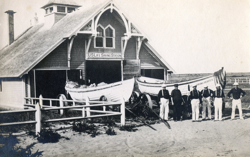 One of the crews from the U.S, Life-Saving Service stationed on Muskeget, circa 1910.