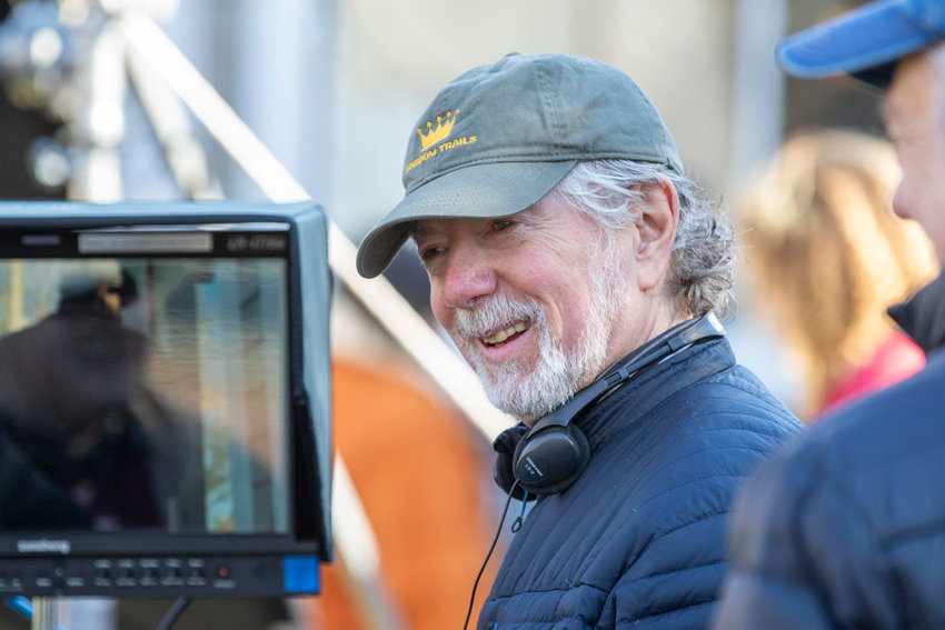Filmmaker Jay Craven on the Nantucket set of &ldquo;Martin Eden&rdquo; in 2019. He returned to the island earlier this month to film &ldquo;Lost Nation.&rdquo;