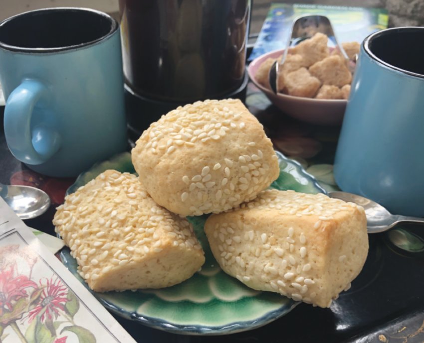 Biscotti Regina are dry, crumbly, sesame-seed-coated Italian cookies made for dunking in a good cup of piping-hot coffee.