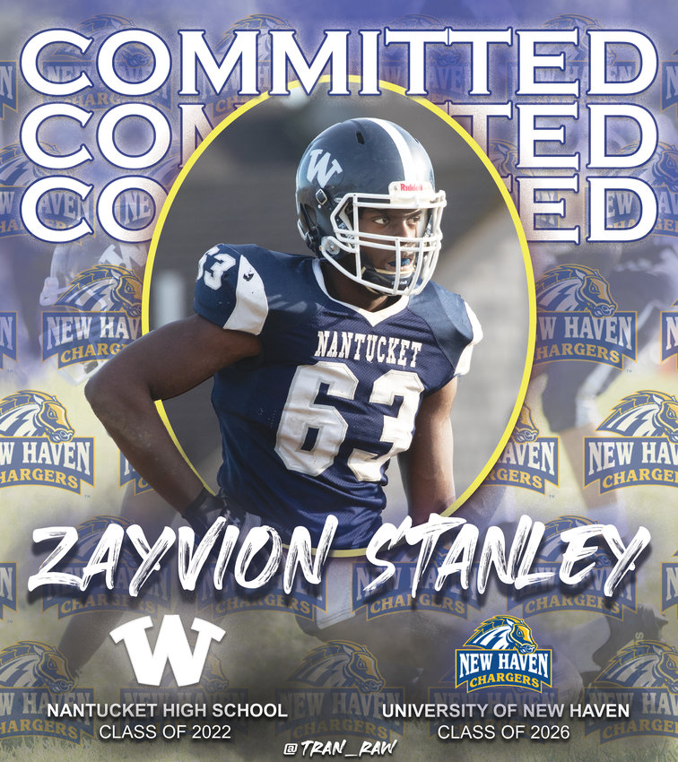 Whaler Zayvion Stanley has committed to play football for the University of New Haven Chargers.