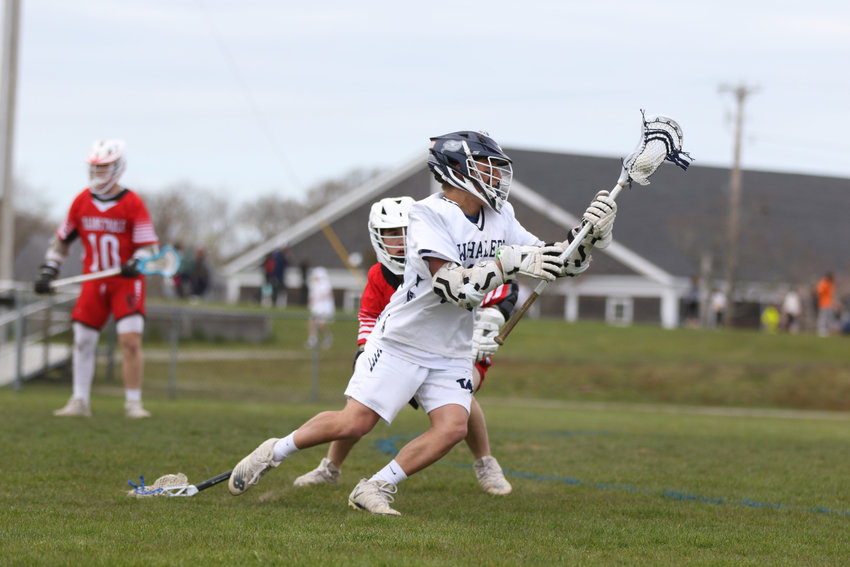 The boys lacrosse team beat Barnstable 13-4 at home Thursday.