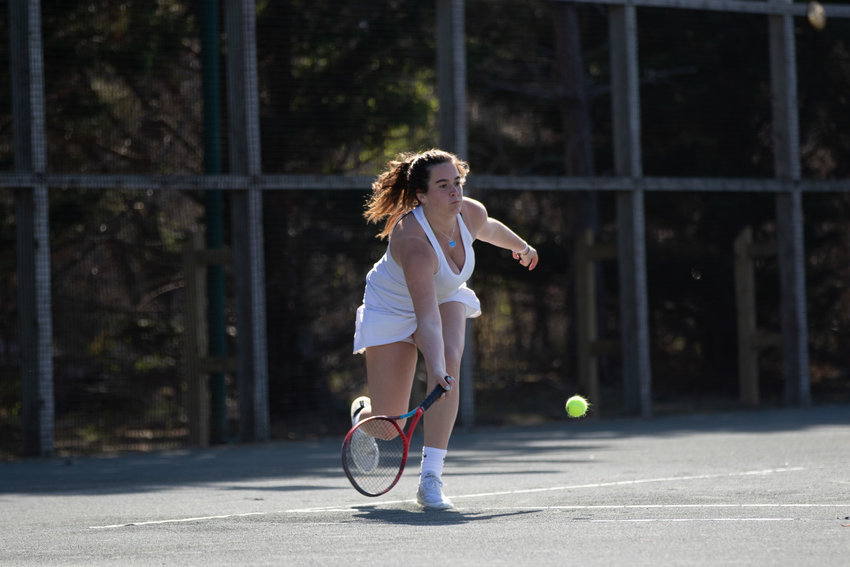 Abbey Boylan was down 5-1 in the first singles opening set before winning back-to-back games to pull within two.
