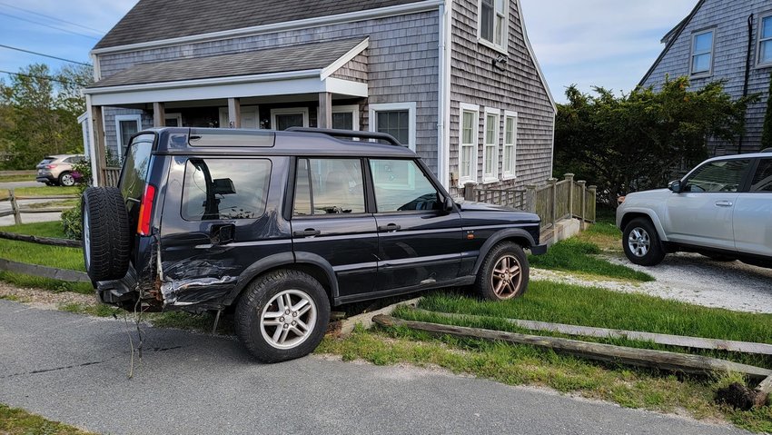 This Land Rover SUV struck two pedestrians in the immediate aftermath of the crash, according to witnesses at the scene.