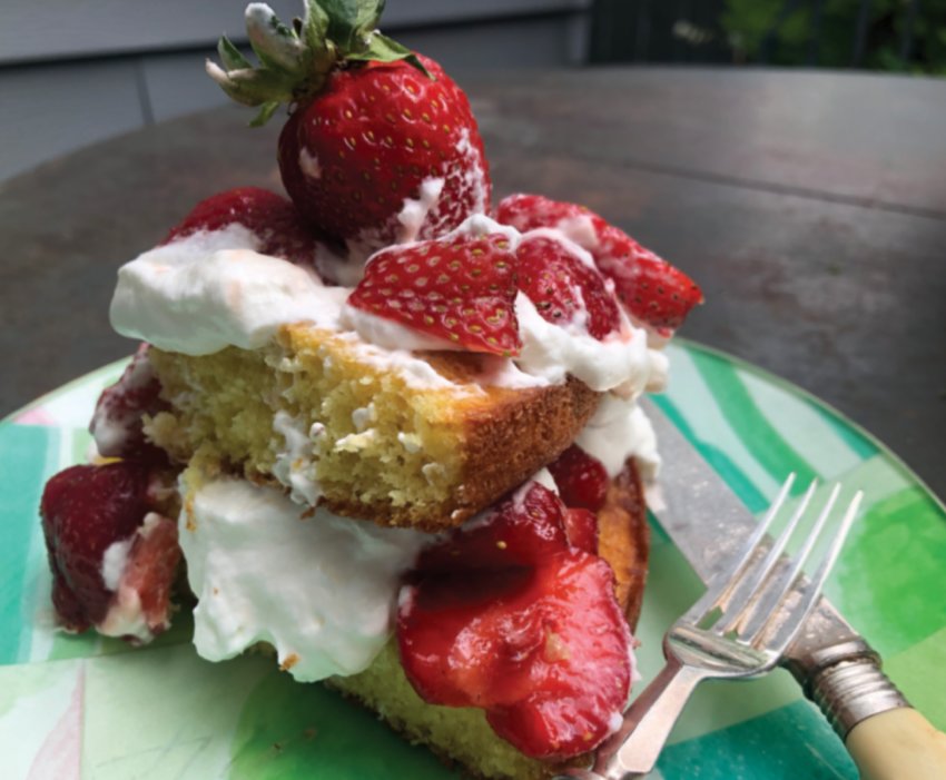 Sweet, crumbly shortcake is the perfect platform on which to pile fresh-picked strawberries and whipped cream. You can also add rhubarb.