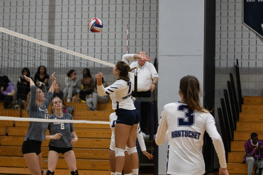 Kalina Natcheva lines up one of her 10 kills on the day against Rising Tide.
