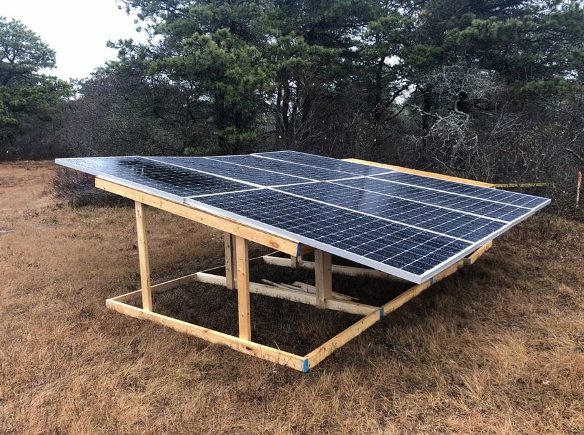 An example of the type of solar panels that will be installed on Wannacomet Water Company property.