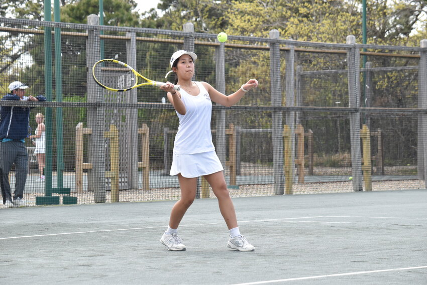 Andrea Bunlerssak won 6-0, 6-1 with her partner Chloe Marrero in first doubles Monday against Bishop Connolly.