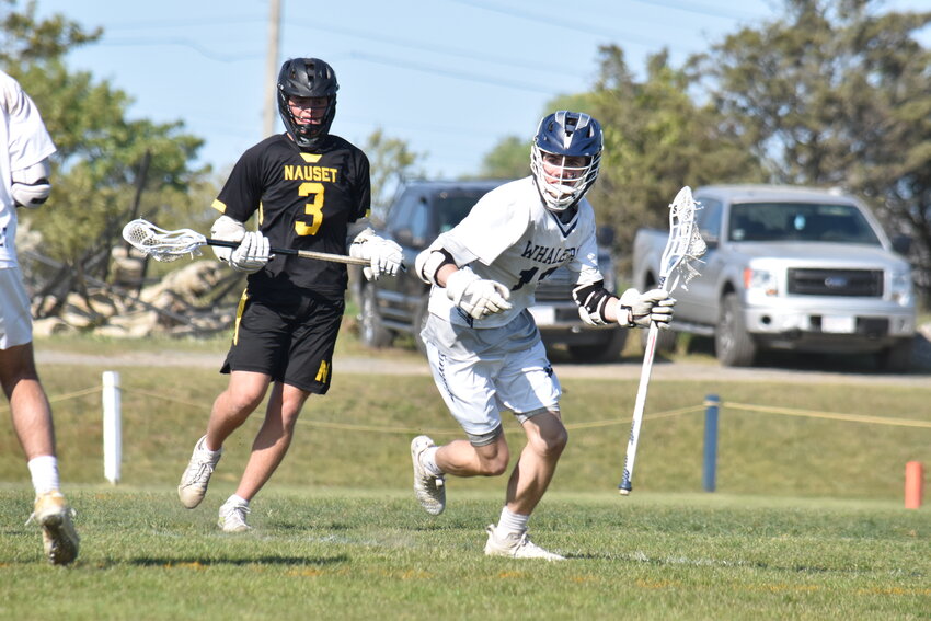 Sean Murphy runs past a Nauset player during the Whalers&rsquo; 16-6 loss last Thursday.
