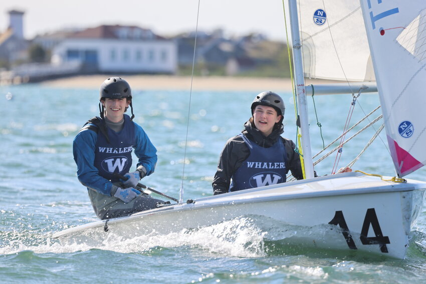 Rory Murray and Alice O'Banion made up one of two boats for the Whalers in Wednesday's Cape &amp; Islands Fleet Championship