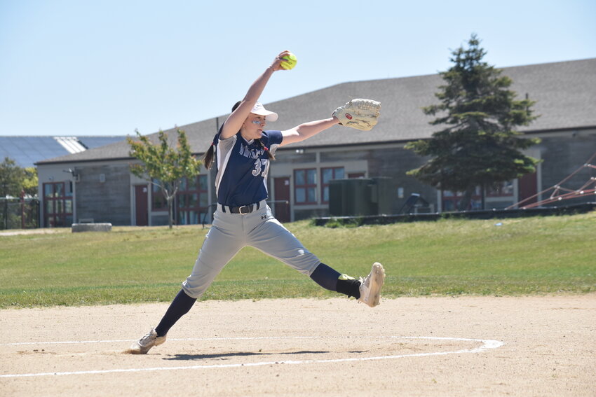 Olivia Scott struck out five batters in Saturday's 29-8 win over Martha's Vineyard.