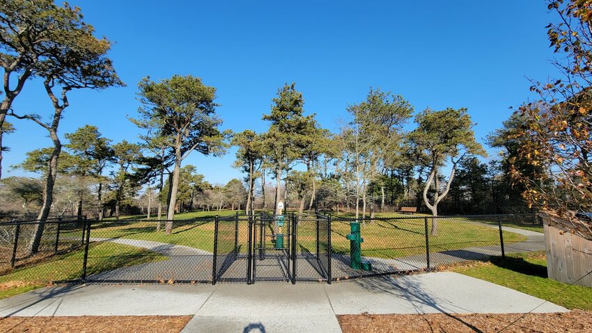 The Land Bank's Miacomet Road dog park.