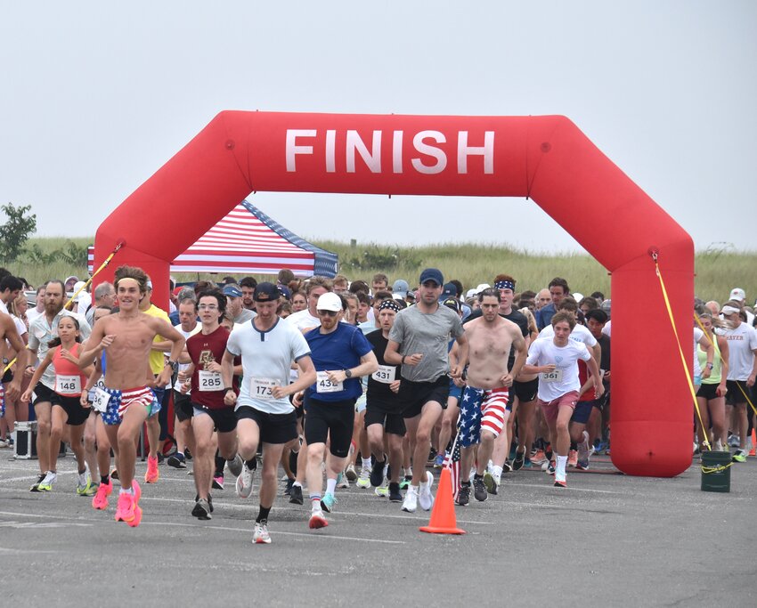 Over 600 runners turned out for Tuesday's Firecracker 5K at Jetties Beach.