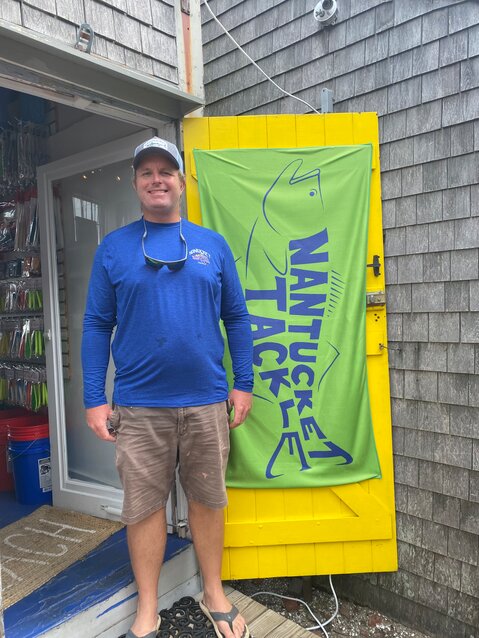 Matt Reinemo at Nantucket Tackle on Old South Wharf.