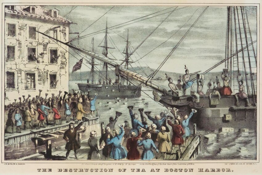 &ldquo;The Destruction of Tea at Boston Harbor.&rdquo;