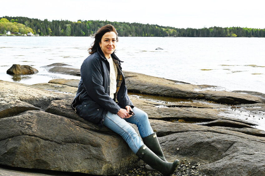 Author Shannon Mullen on the coast of Maine.