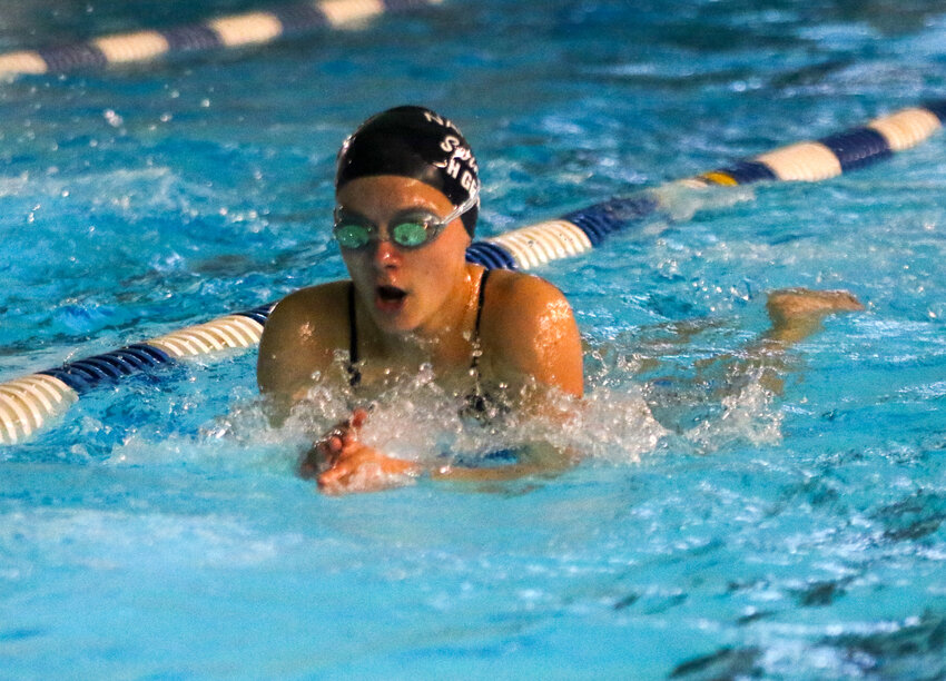 Hannah Gerardi is one of two senior captains for the Whalers swimming and diving teams this season.