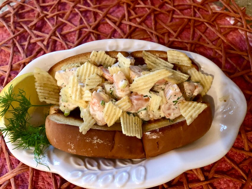 Leon&rsquo;s Oyster Shop in Charleston, S.C. serves its shrimp roll in traditional New England lobster roll style on a buttered, toasted hot dog bun.