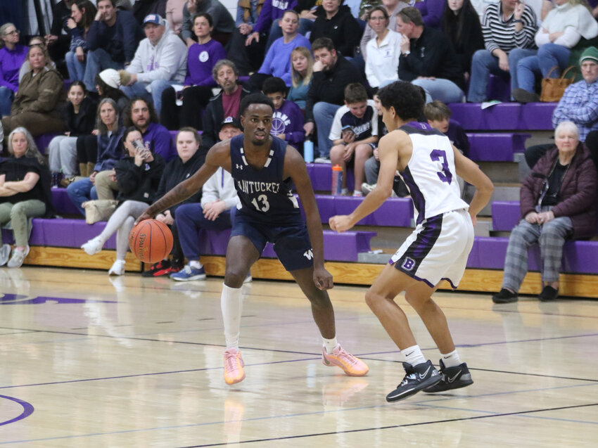 Jayquan Francis (13) scored 14 points for the Whalers in their 91-67 loss at Bourne Friday.