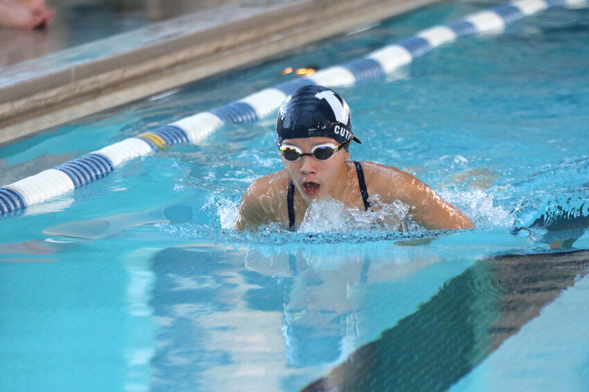 Lauren Cutone finished the 50-yard freestyle in a season-best 33.11 Friday.