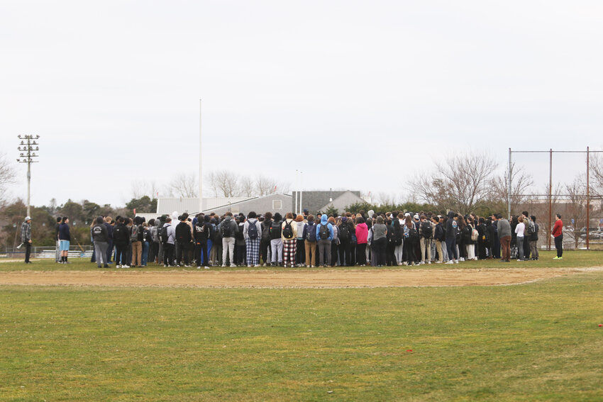 Nantucket High School students staged a walkout Monday morning to hold a memorial service for a fellow student killed in a motor-vehicle crash Saturday night.