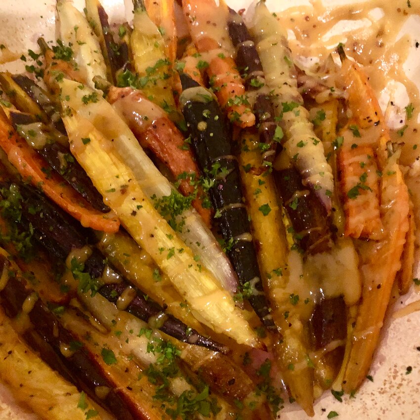 Roasting carrots in a hot oven is a great way to intensify their flavor.