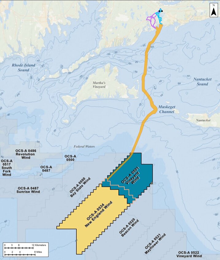 New England Wind's 129 turbines are proposed 24 miles southwest of Nantucket.
