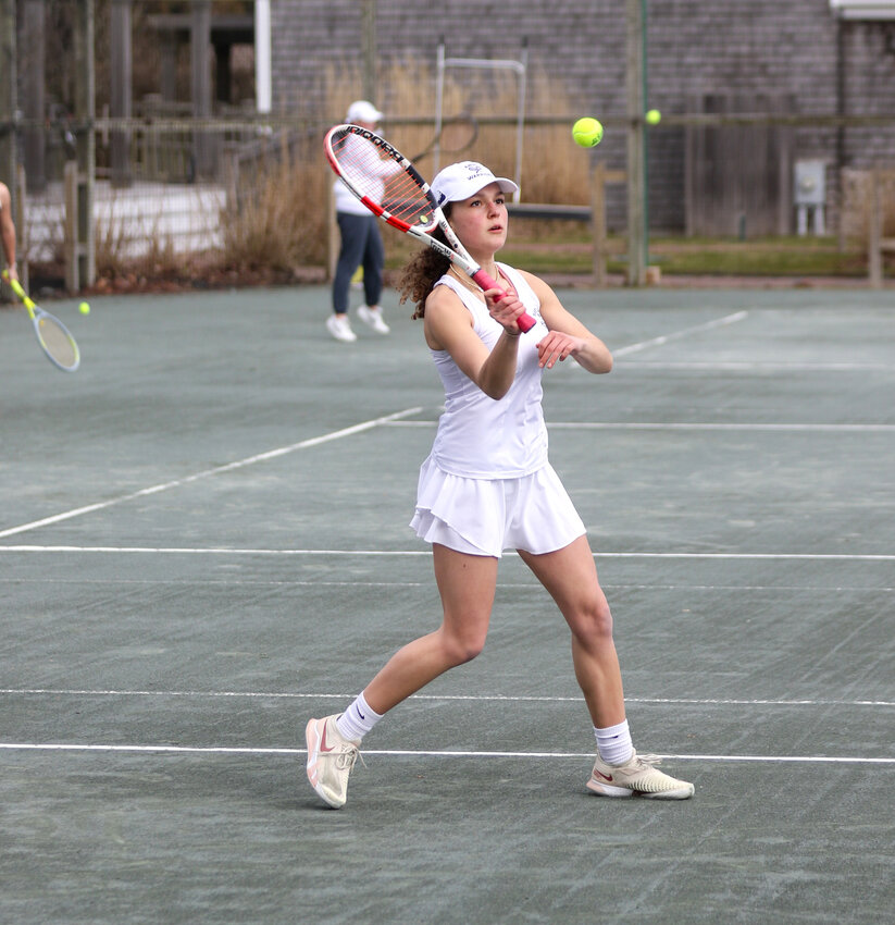 Chloe Marrero won 6-1, 6-2 in third singles Friday against Sturgis East.