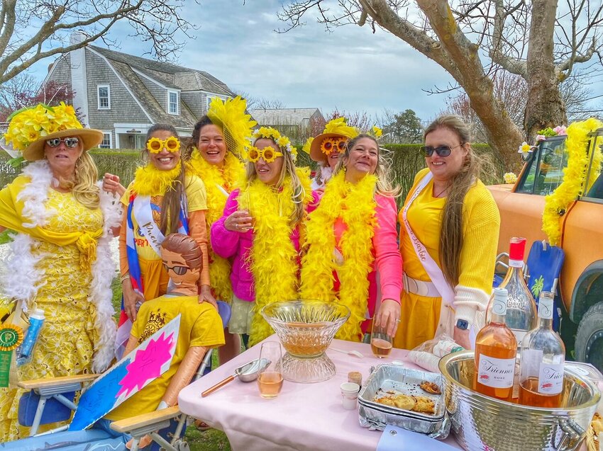 A tailgate picnic in Sconset at the 2023 Nantucket Daffodil Festival.