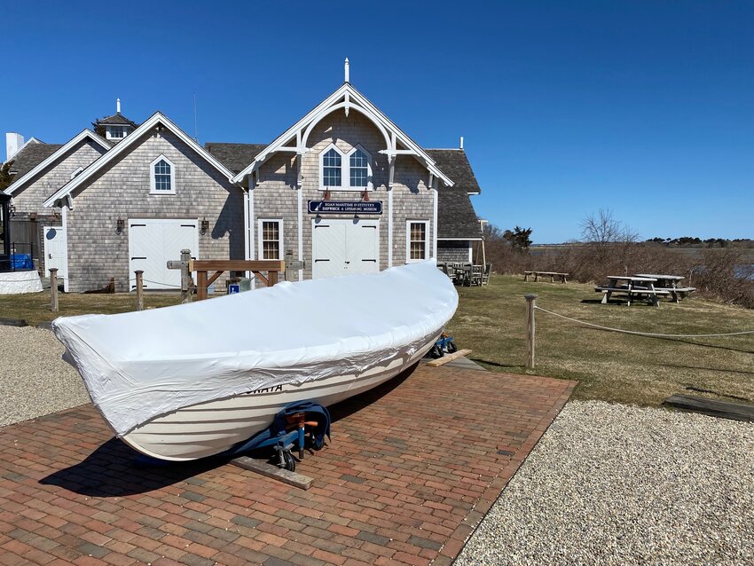 The Nantucket Shipwreck &amp; Lifesaving Museum's Race Point surfboat, on loan to the Tiana Lifesaving Station in Southampton, N.Y.