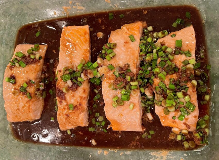 Susan Karper&rsquo;s Nantucket Secret Salmon can be served warm for dinner, or prepared the day before and served cold the next day for a delightful summer lunch.